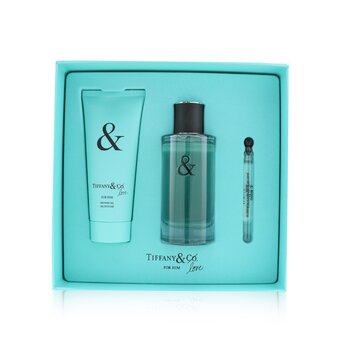 Tiffany & Co. Tiffany & Love For Him Coffret: Eau De Toilette Spray 90ml/3oz + Shower Gel 100ml/3.4oz + Eau De Toilette 4ml/0.13oz 3pcs