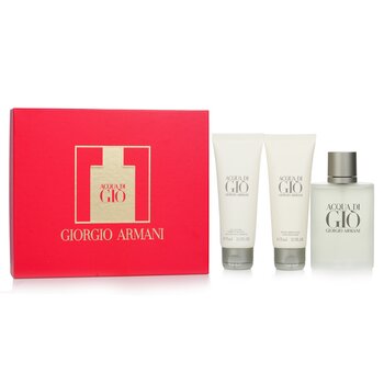 Giorgio Armani Acqua Di Gio Coffret: Eau De Toilette Spray 100ml/3.4oz + All Over Body Shampoo 75ml/2.5oz + A/S Balm 75ml/2.5oz 3pcs