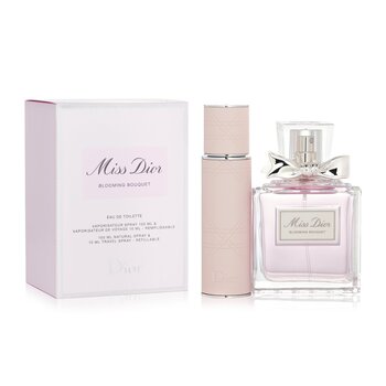 Christian Dior Miss Dior Blooming Bouquet Gift Set (100ml EDT + 10ml EDT Refillable Travel Set) 2ps