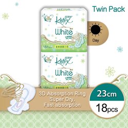 킴벌리-클라크 Kotex - White Maxi Pads 23cm x2(Fast absorbing,Rapid-Dry, Extra Protection)