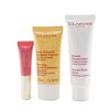 Clarins Beautiful & Radiant Set: Beauty Flash Balm 50ml+ Gentle Exfoliating Cleanser 30ml+ Lip Perfector 5ml+ Bag 3pcs+1bag