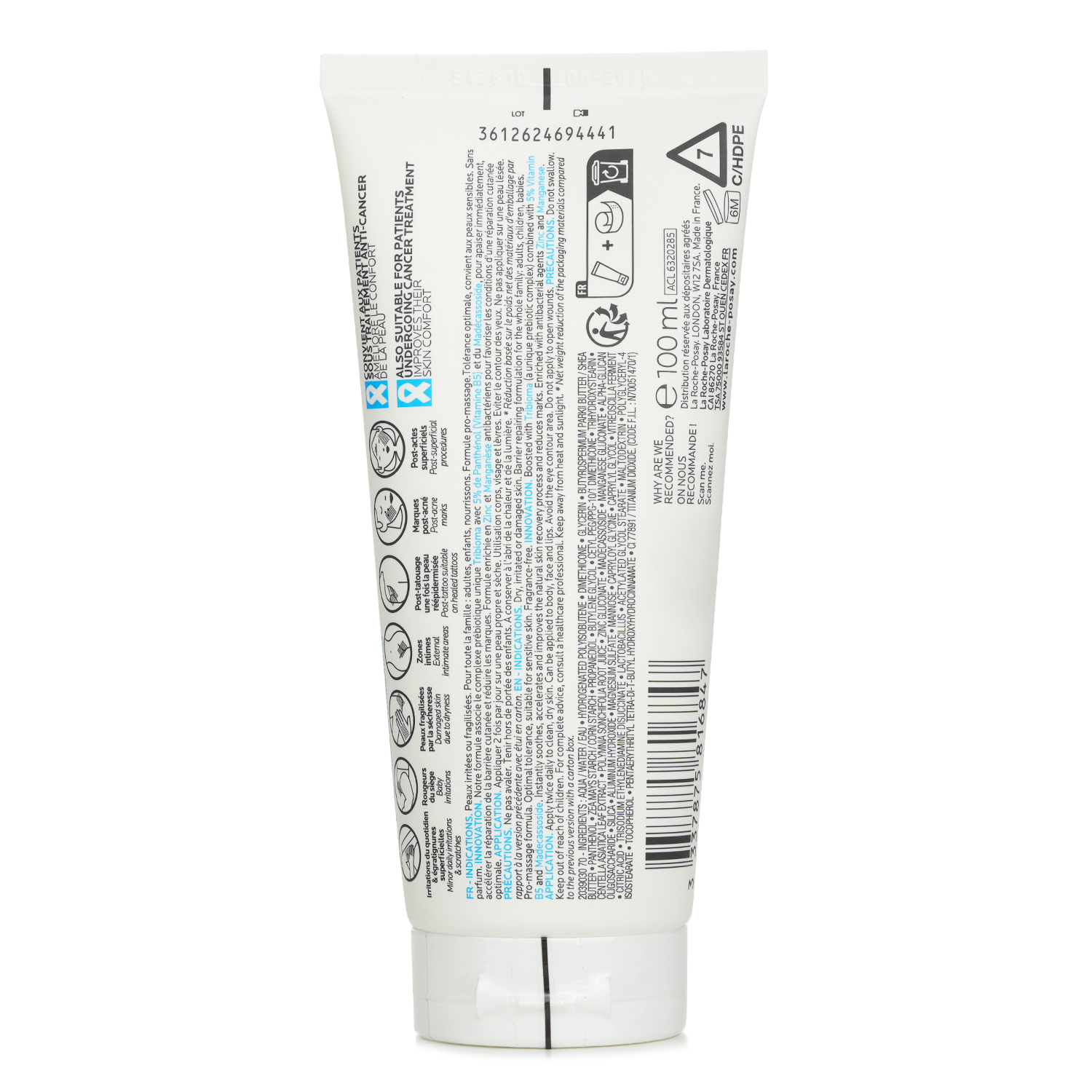 La Roche Posay Cicaplast Baume B5 Soothing Repairing Balm(Random Packaging) 100ml/97g/3.3oz