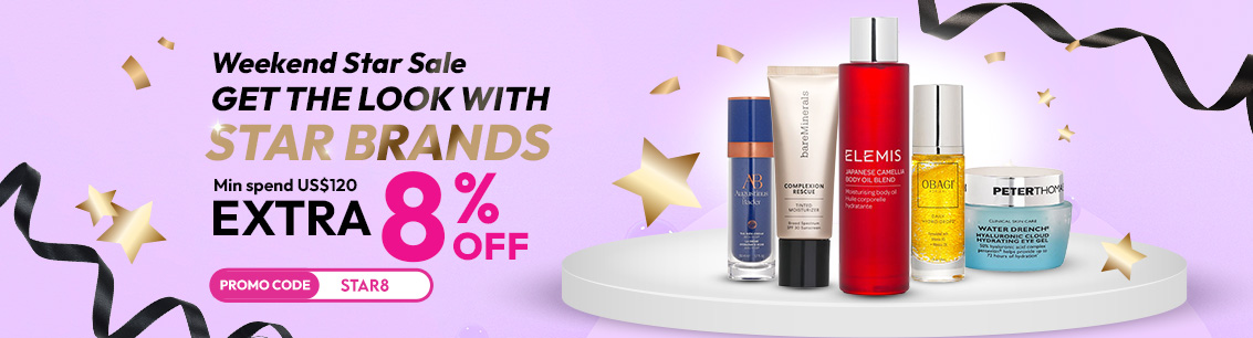 Star Sale! Transform into a style icon with your favorite celebrity brands! Spend the designated amount and use promo code ‘STAR8’ to enjoy an extra 8% off. Don’t miss this chance to get the look you love! 